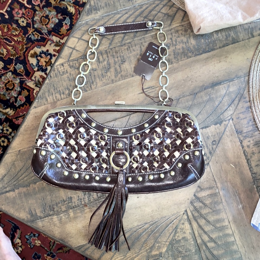 Rafe New York Leather Convertible Clutch, NWT